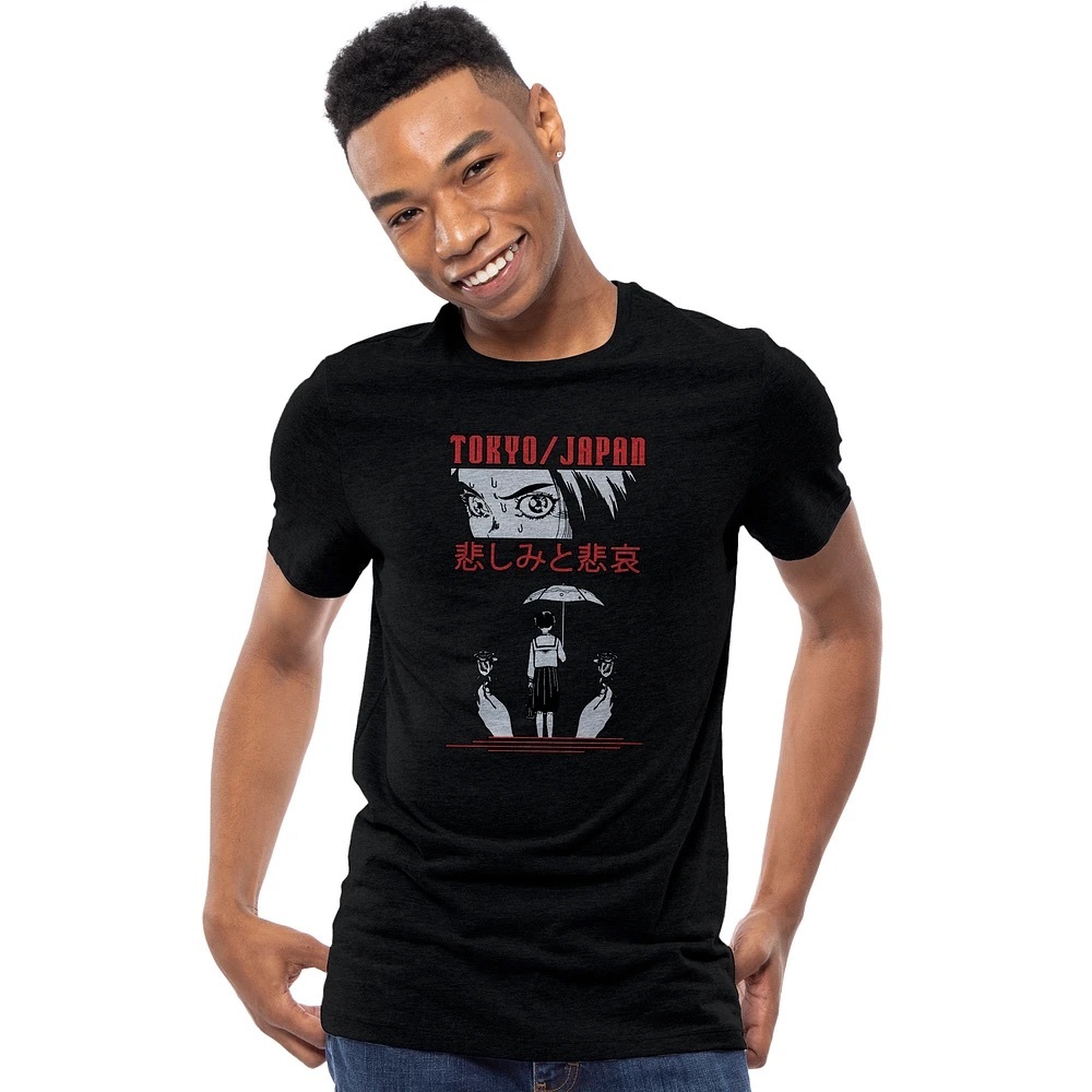 Brico‎ Brands- Tokyo Japan Black Graphic Tee Size L